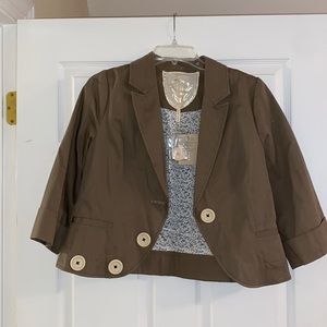 Taupe Short Blazer